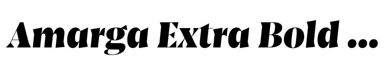 Amarga Extra Bold Italic